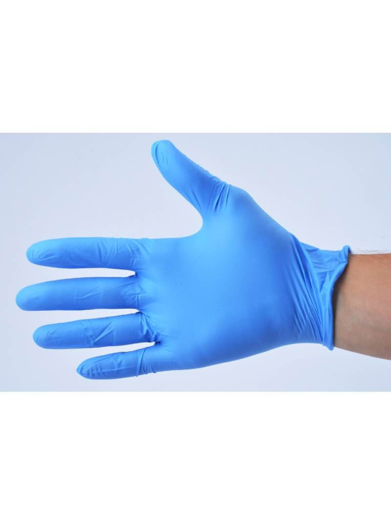 Paire De Gants En Nitrile Bleu