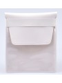 Pochette PVC blanche 80x95mm avec rabat