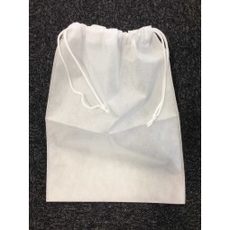 Sac jetable PP non tissé blanc 30x40cm 50g/m² - 2 cordelettes