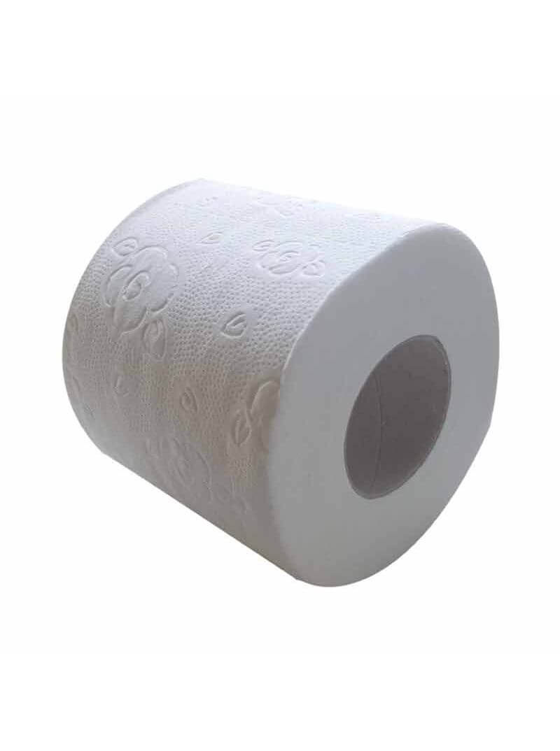 Papier toilette 3 plis blanc en rouleau micro gaufré