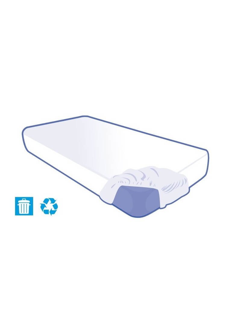 Alèse jetable housse 90x200x15cm pour matelas 1 personne